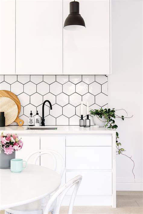 25 Stylish Hexagon Tiles For Kitchen Walls And Backsplashes Homemydesign