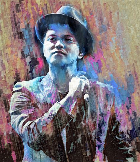 Bruno Mars It Will Rain Mixed Media By Mal Bray Pixels