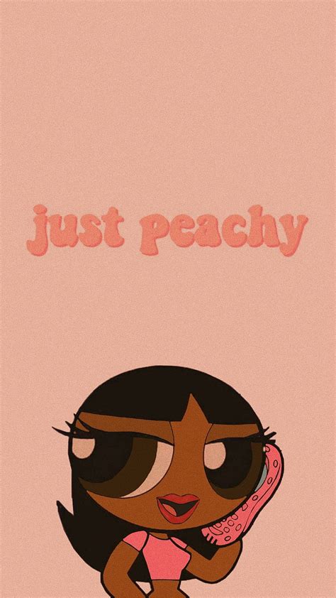 Just Peachy Aesthetic Powerpuff Girl Black Hd Phone Wallpaper Pxfuel