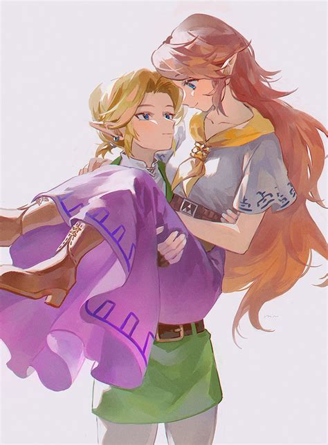 Link And Malon The Legend Of Zelda And 1 More Drawn By Rainrkgk