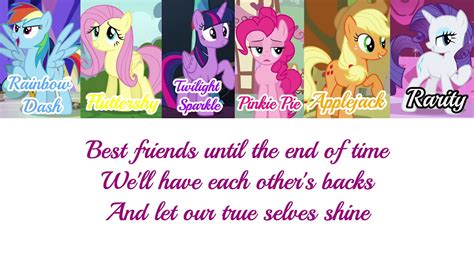 My Little Pony Best Friends Until The End Of Time Lyrics Youtube