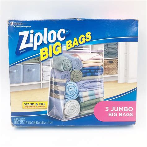 Ziploc Storage Bags Double Zipper Seal And Expandable Bottom Jumbo 3