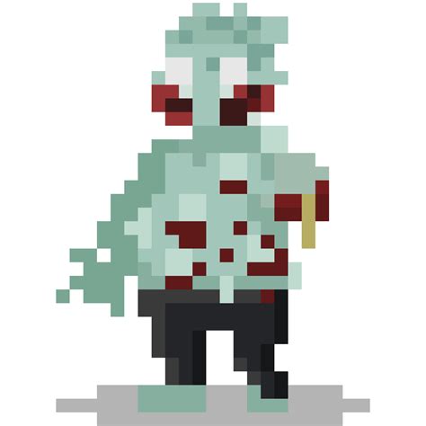 Pixel Art Zombie Character 2 27190667 Png