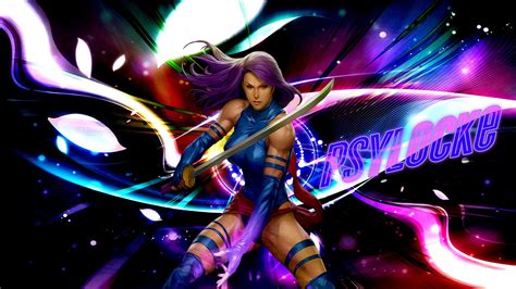 Free Download HD Wallpaper Babe Fantasy Marvel Psylocke Sexy Warrior X Men Xmen