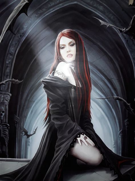Pin By Molly On Dark Art Female Vampire Gothic Fantasy Art Anne Stokes
