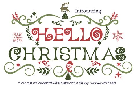 Hello Christmas Font By Arnon021993 · Creative Fabrica