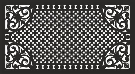 Decorative Grill Pattern Dxf File Free Download