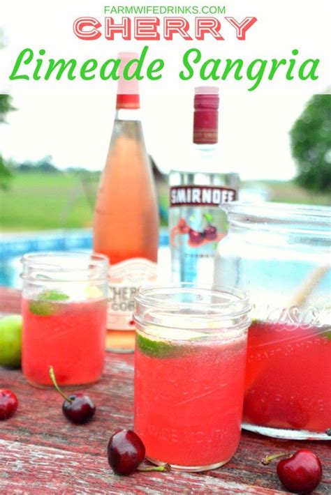 Cherry Limeade Sangria With Oliver Winery Cherry Cobbler Wine The