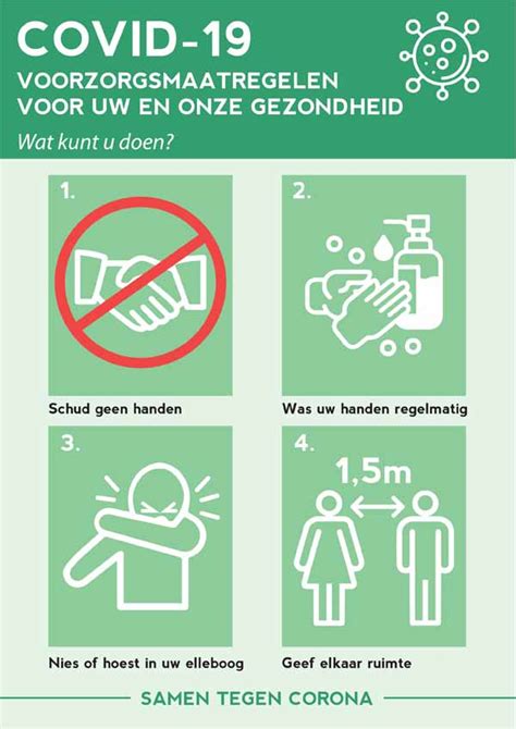 Vanwege het coronavirus neemt duo een aantal maatregelen. Corona maatregelen poster| Winkel maatregelen | Flow in Motion