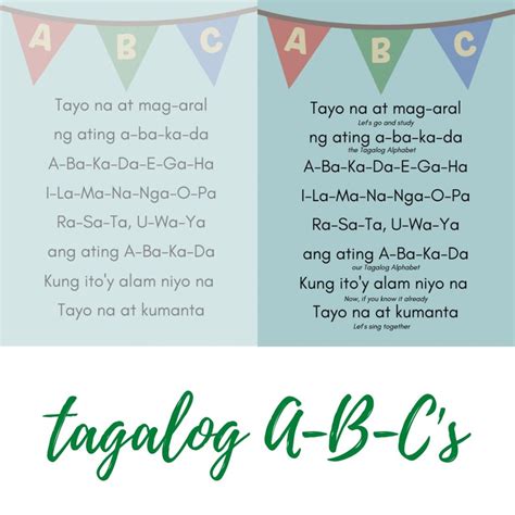Tagalog Filipino Nursery Rhymes Songs Etsy