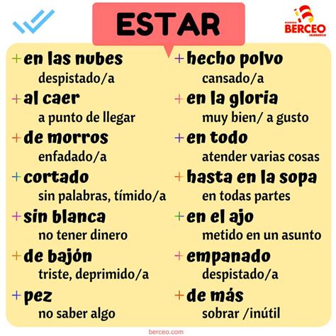 Frases Hechas Con Estar En Español En 2020 Frases Hechas Expresiones
