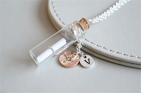 Empty Bottle Necklace Vial Necklaceempty Cylindrical