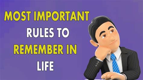 Most Important Rules To Remember In Life Peoplespost Tv Youtube
