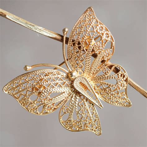 Of Delicate Beauty And Solid Presence This Butterfly Brooch Pin