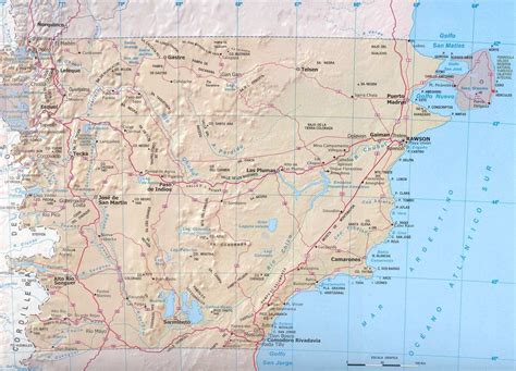 Mapa Provincia De Chubut Argentina Mapa Owje