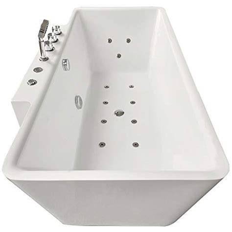 Dkb Dylan Jetted Whirlpool Tub In White Deep Soaking Comfort Hydro Massage System 14