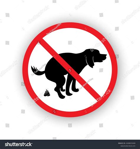 No Dog Poop Sign Icon Pooping Stock Vector Royalty Free 2208074349