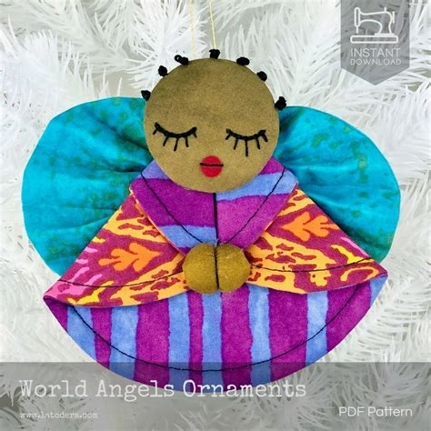 Diy Fabric Angel Christmas Ornaments Tutorial Pdf Sewing Pattern