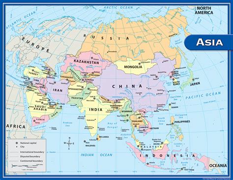 Asia Countries Map Answer Key Map Of Atlantic Ocean Area