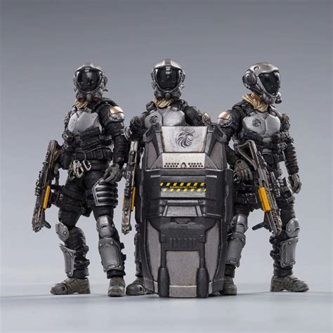 3pcs Black Hawk Team Police Special Military Action Figure 118