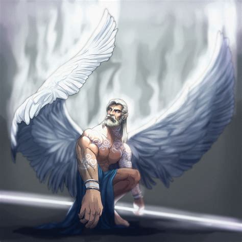 Man Male D Pathfinder Dnd Shirtless Fantasy Aasimar Angel D