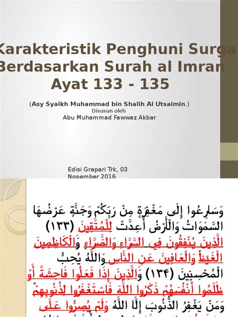 Detail Surat Ali Imran Ayat 133 Koleksi Nomer 15