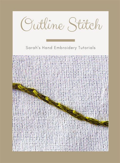 Outline Stitch Sarahs Hand Embroidery Tutorials