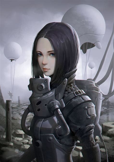 search team 日月 seven sci fi characters sci fi girl cyberpunk art