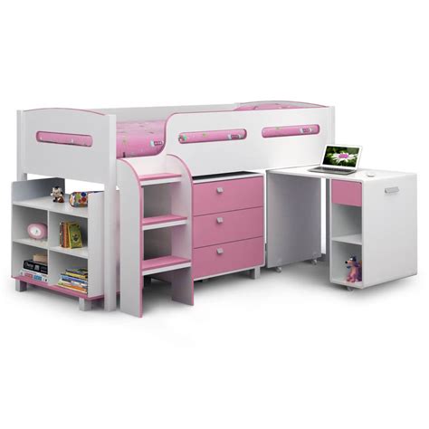 Check spelling or type a new query. Kiddo Single Cabin Bed with Storage Pink & White | FADS