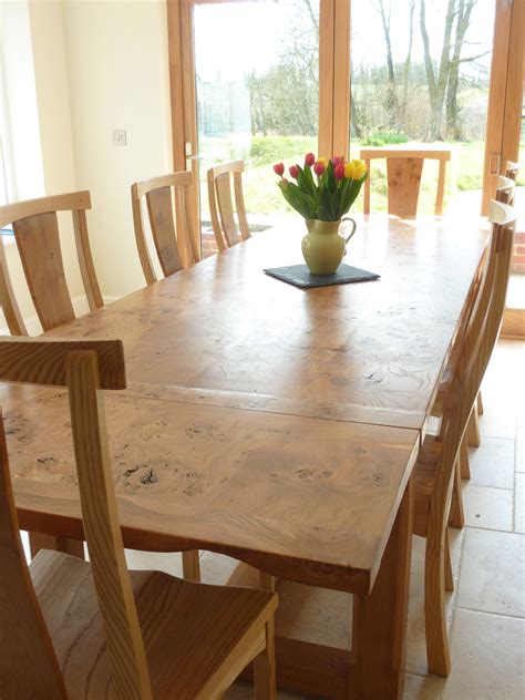 Large Pippy Oak Dining Table and Chairs | Quercus Furniture