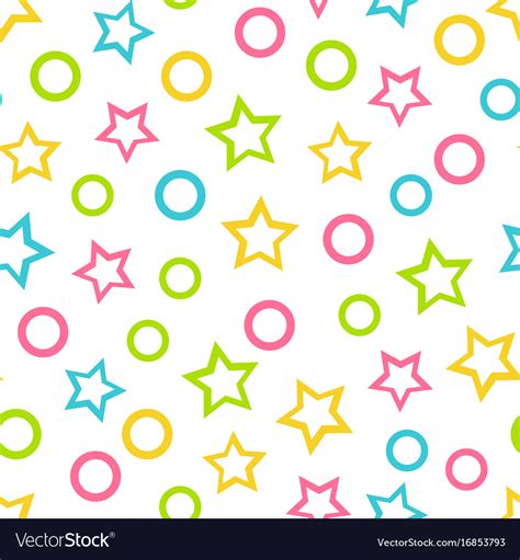 Seamless Wallpaper Color Pattern For Kids Vector Image
