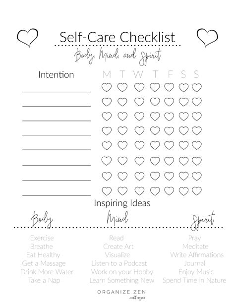Check out our self care worksheets selection for the very best in unique or custom, handmade pieces from our journals & notebooks shops. Self-Care Checklist Free Printable | Self care worksheets ...