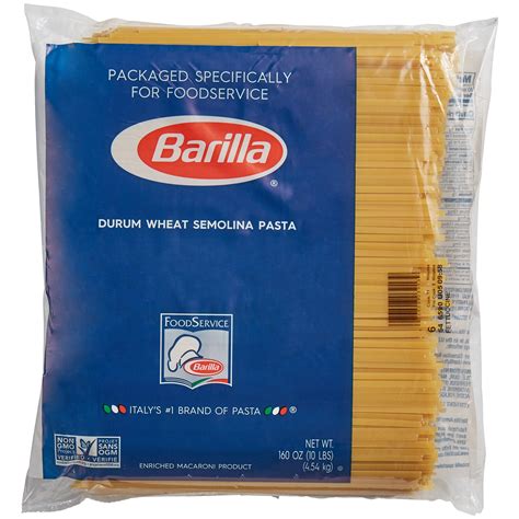 Barilla Fettuccine Pasta 20 Lb Webstaurantstore