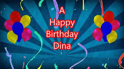 Dina Happy Birthday Blue Sunbeam Youtube