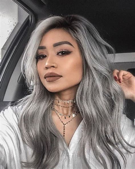 Makeup For Grey Hair 15 Instagram Beauties With Long Gray Hair