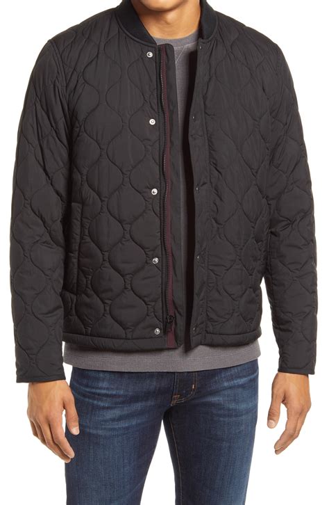 Bonobos The Quilted Bomber Jacket In Black For Men Lyst