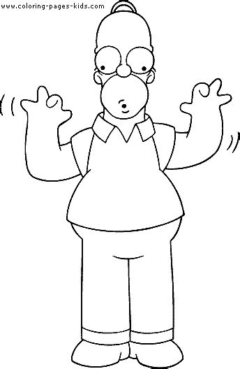 The Simpsons Color Page Coloring Pages For Kids Cartoon Characters