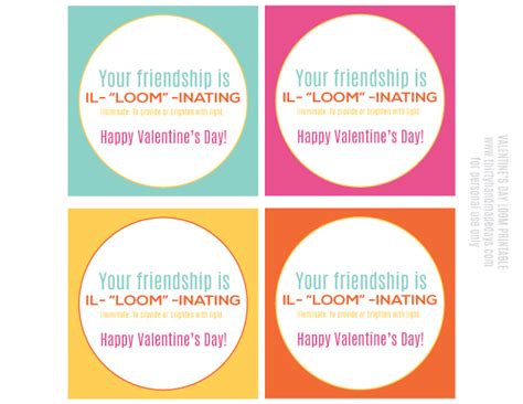 Loom Valentine's Day Idea with Printable Card