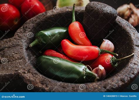 Chilies For A Mexican Sauce Spicy Food In Mexico Stock Image Image