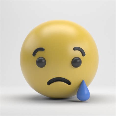 Modelo 3d Facebook Sad Emoji Turbosquid 1291685