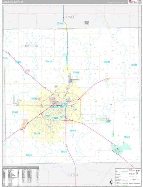 Lubbock County Tx Wall Map Premium Style By Marketmaps Mapsales