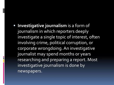 Ppt Investigative Journalism Powerpoint Presentation Free Download