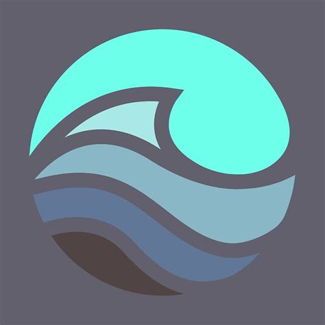 Ocean Wave Emblem By Darumacreative Redbubble