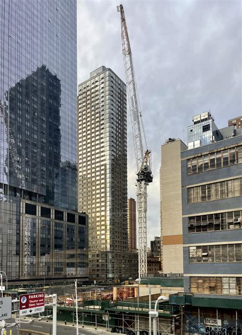 550 Tenth Avenue Rises Above Street Level, in Hell's Kitchen, Manhattan