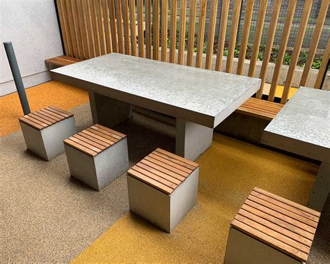 Concrete Outdoor Furniture New Regents College Living Concrete