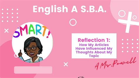 Reflection 1 English A Sba Guide Youtube
