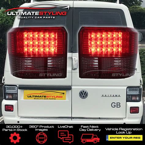 Performance Rear Tail Lights Led Style Smoked And Red Lens Pair