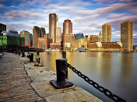 Boston Waterfront Skyline Usa