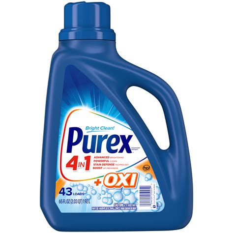 Purex 4 In 1 Plus Oxi Liquid Laundry Detergent 65 Ounces 43 Loads