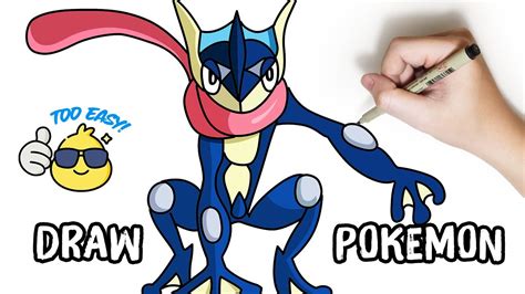 How To Draw Greninja Pokemon Step By Step Easy Duc Draw YouTube
